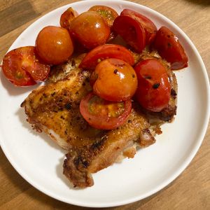 ゆかりの作ってみた!投稿(「ほりにし」で超簡単♪チキンソテーのミニトマトがけ)