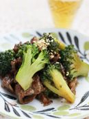 牛肉とブロッコリーのオイスター＆マヨ炒め