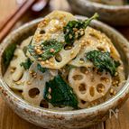 レンジで3分《蓮根と大葉♡さっぱり胡麻和え》