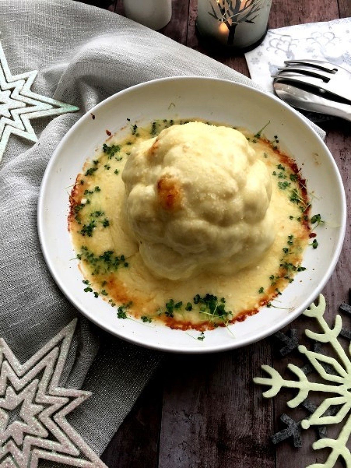 軽くて簡単なチーズカリフラワーグラタンのレシピ