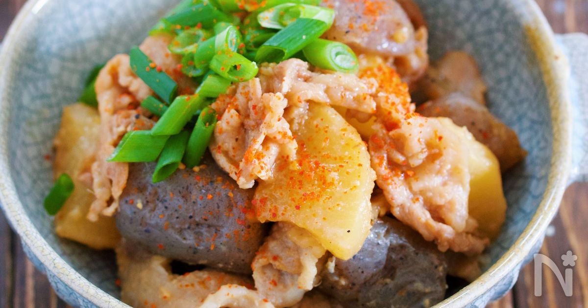 味がしみしみ♪『豚大根とこんにゃくのどて焼き風♡味噌煮込み』