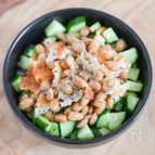 やみつきになるおいしさ！チーズきゅうり納豆ごはん