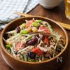 【水菜とツナのやみつき豆サラダ】豆たっぷり！ヘルシーデリ風♡
