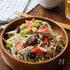 【水菜とツナのやみつき豆サラダ】豆たっぷり！ヘルシーデリ風♡