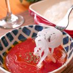 新玉ねぎをガスパチョ風つけ麺で〜オニオンサラダ〜