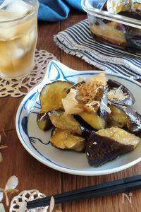 レンジで簡単☆なすの煮浸し。
