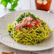 つるっと絶品！バジル和え麺