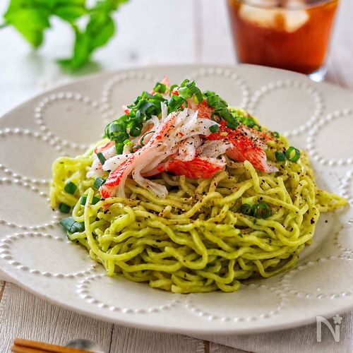 つるっと絶品!バジル和え麺