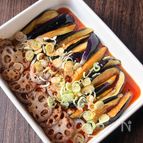 レンコンとナスの甘辛生姜の揚げびたし