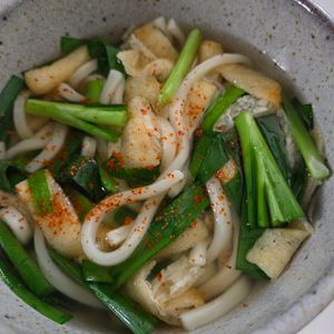 758の作ってみた!投稿(行列のうどんそば1日300杯🍜あげとニラのきざみうどん🤩)