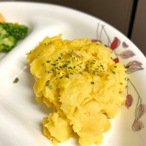 ケの作ってみた!投稿(この手があったか！コーンスープの素で簡単「コンポタポテサラ」)