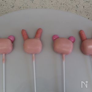 ロリポップ🍭マシュマロチョコ〜うさぎ🐰 | レシピサイトNadia