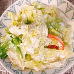 煌蓮mamの作ってみた!投稿(カニカマレタスのやみつき♡おつまみサラダ【#包丁いらず】)