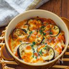 たんぱく質たっぷり♪ツナとなすのトマトソースグラタン