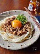 レンジで簡単！肉味噌うどん