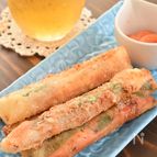 餅チーズ明太の春巻きおつまみ