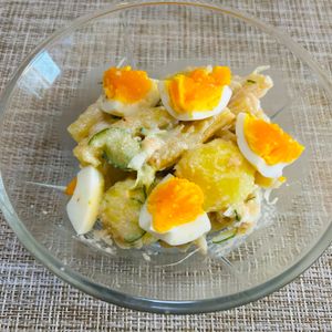 puricoの作ってみた!投稿(【明太マカロニポテトの欲張りサラダ】味付けひとつで完成！)