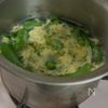 調味料は白だしだけ♪だし香る!スナップえんどうの卵とじの工程2