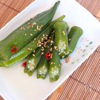 冷凍オクラの凍ったまま【だし解凍】中華風おひたし