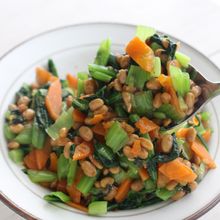 給食の納豆和え