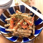 牛蒡と人参の味噌マヨ胡麻ポリポリサラダ