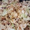 モモの作ってみた!投稿(衝撃の美味しさ！♡︎ひき肉和風レタス炒飯)