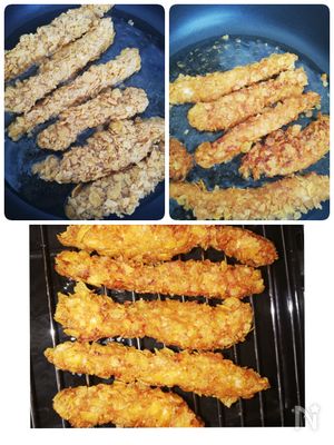 Xmasに ポリ袋2枚で楽チン ザクザク食感のクリスピーチキン まこりんとペン子の家にある食材で 簡単 美味しい 毎日ご飯