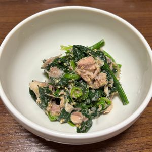 1039056の作ってみた!投稿(鯖缶で♪＊ほうれん草のサバごま和え＊)