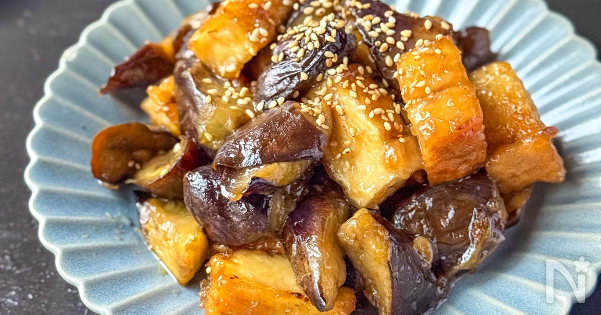 【ご飯が爆発的に進む！厚揚げナスのトロトロ照り焼き】節約