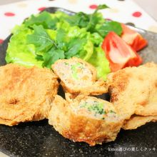 カリカリが美味しいね♪油揚げde野菜たっぷりメンチカツ