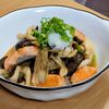 まゆのの作ってみた!投稿(鮭ときのこのコクうま味噌バターのみぞれ和え)