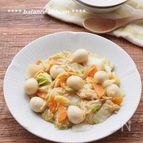 子ども喜ぶ。白菜とうずらのあんかけ