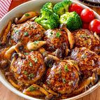 【和風バター醤油ハンバーグ】ワンパン完成！濃厚ソースで絶品♡