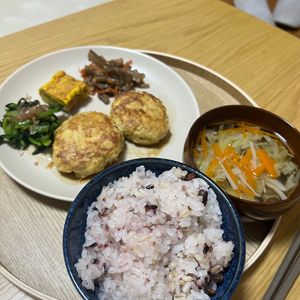 お腹空いたねこの作ってみた!投稿(包丁不要！豆腐でかさまし！えのき豚バーグ)