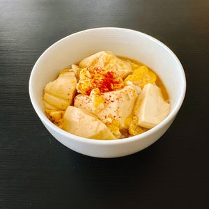 りんの作ってみた!投稿(【電子レンジで簡単5分！】絶品♡豆腐たまご丼)