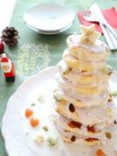 ホワイトクリスマスパンケーキ☆ココナッツヨーグルトソース