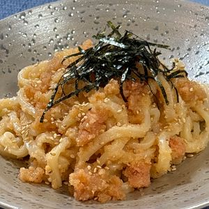 楽ラク手抜キッチン🐶🐾の作ってみた!投稿(こく旨！あっという間に作れる「明太バターうどん」)