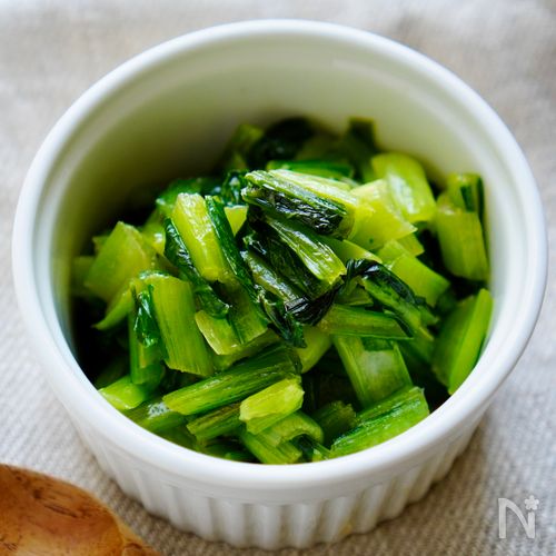 【小松菜の油炒め】めちゃ便利な!パパッと副菜