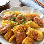 『とうもろこしと鶏肉のてりやき』本みりんでやさしい甘み