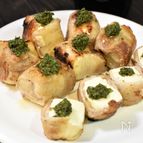 ボリュームアップ♪豚ばら巻き豆腐