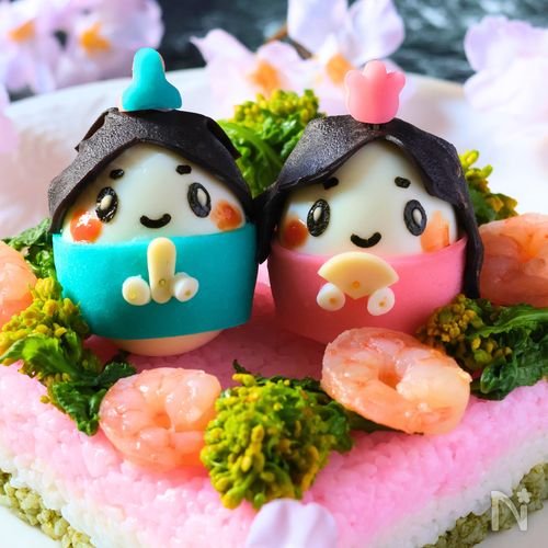 【ひな祭り】ゆで卵でお雛様☆卵キャラ