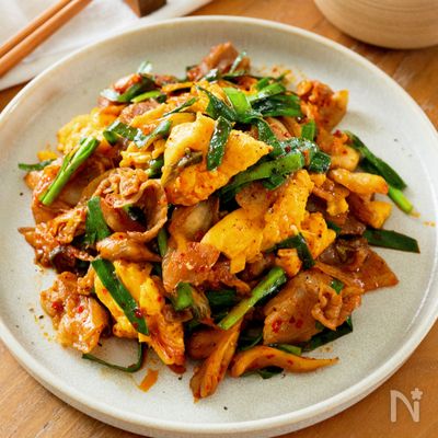 『具だくさん☆豚キムチ炒め』簡単♪ご飯にもおつまみにも合う!