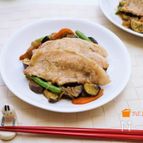 野菜たっぷり☆焼かない生姜焼き風