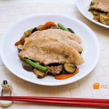 野菜たっぷり☆焼かない生姜焼き風