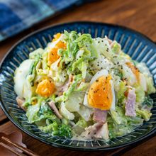 【おつまみにも🍻】白菜とベーコンのシーザーサラダ風