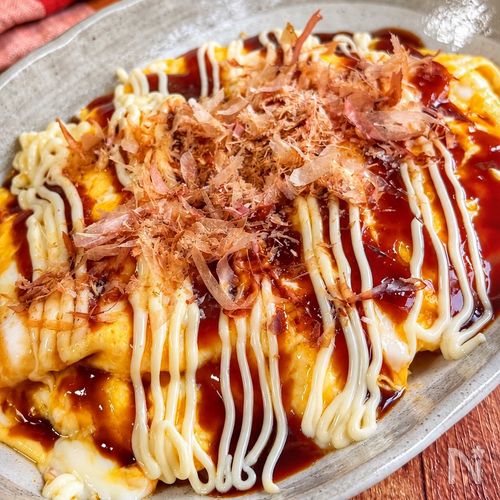 節約中の救世主おかず♡【もやしキャベツのふわ玉お好み焼き風】