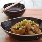 焼き大根と豚肉の煮もの。
