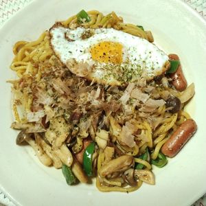M＊Pの作ってみた!投稿(きのこ焼きそば)