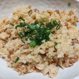 よっこの作ってみた!投稿(【パラパラ納豆チャーハン】本当においしい！ビールにも◎)