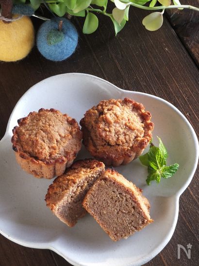 麩とあんこのカップケーキ。